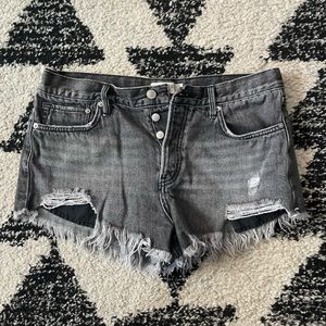 Distressed free people jeans shorts